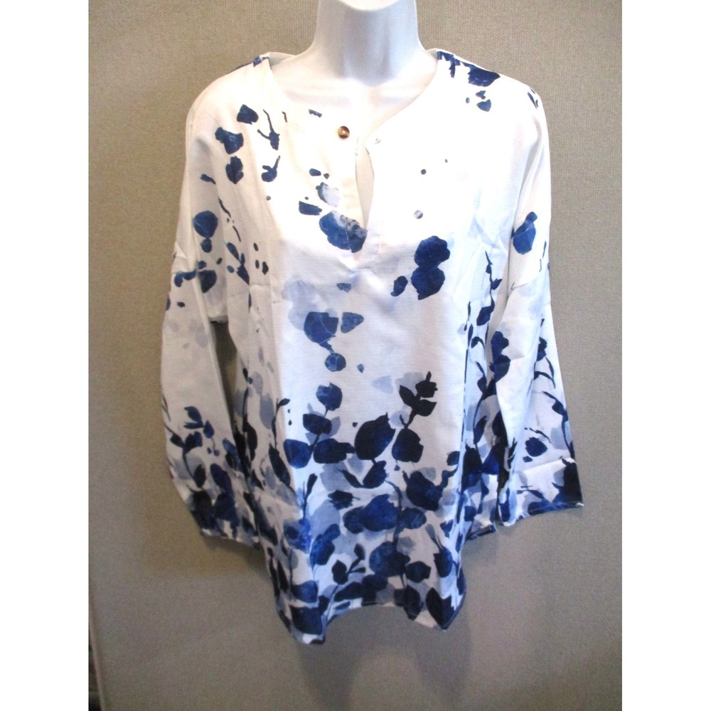 ShallWe Watercolor Floral Pull Over Top Size Small NWT Shall We